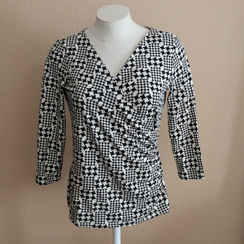 Talbot's Faux Wrap Blouse Size S Petite
